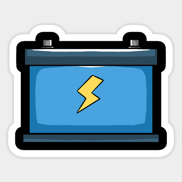 Battery Car Lover Sticker by fromherotozero